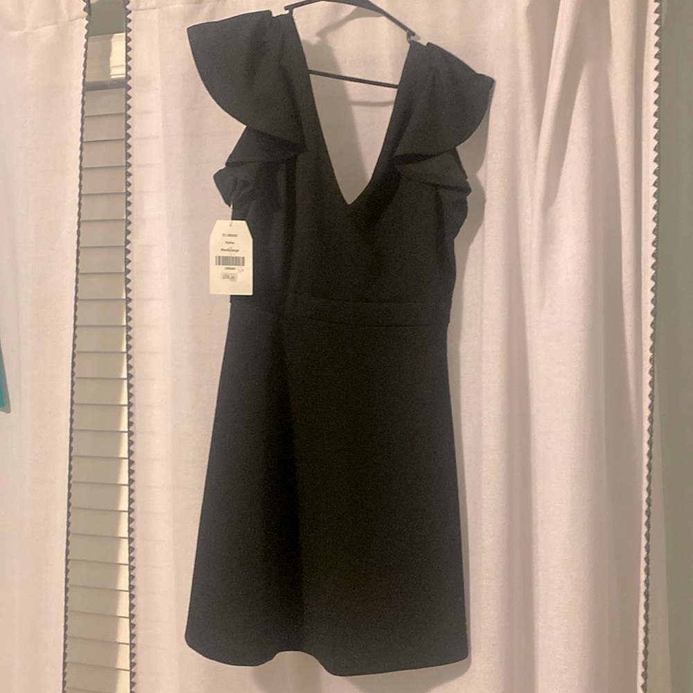 Dress Up Black V Neck Dress